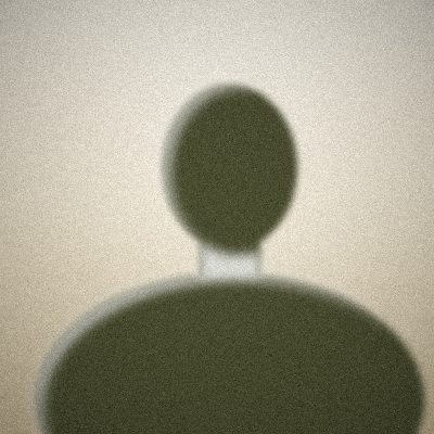 Portrait illustratif abstrait, silhouette sur fond lin clair